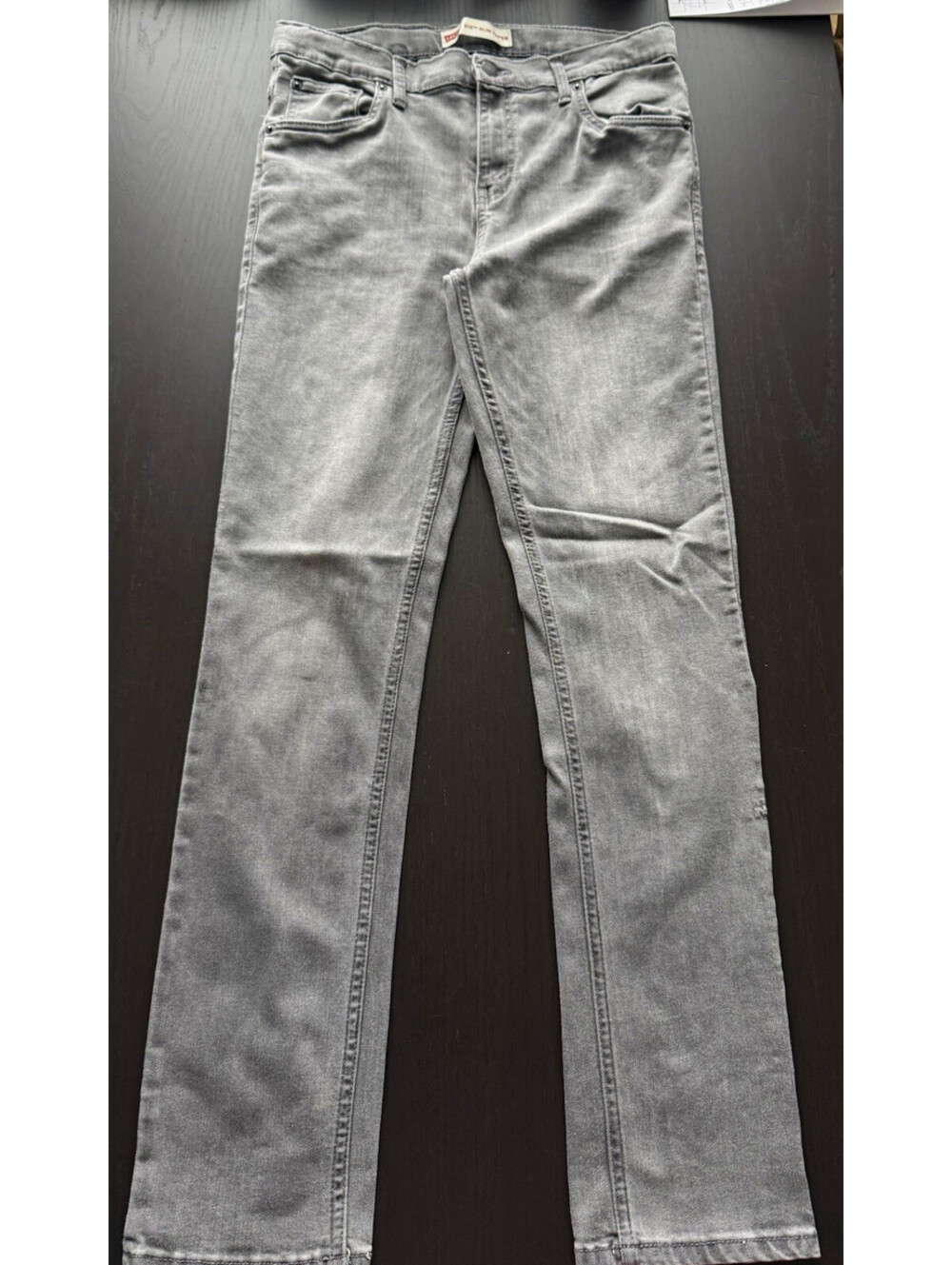 Levi's 512 Slim Taper Jeans Boys 18 Reg W29 L31 Gray Grey Denim Stretch